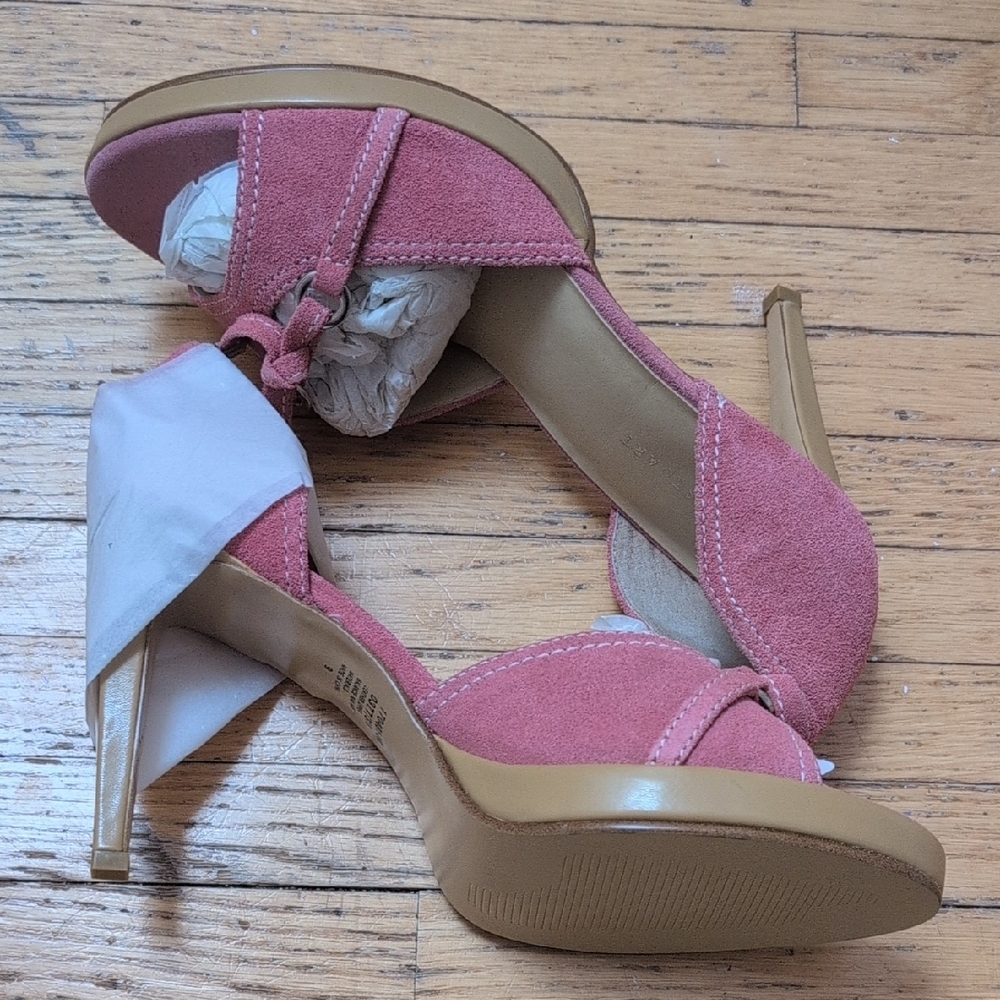 Colin Stuart Pink Open-Toe Heels - Picture 3 of 4